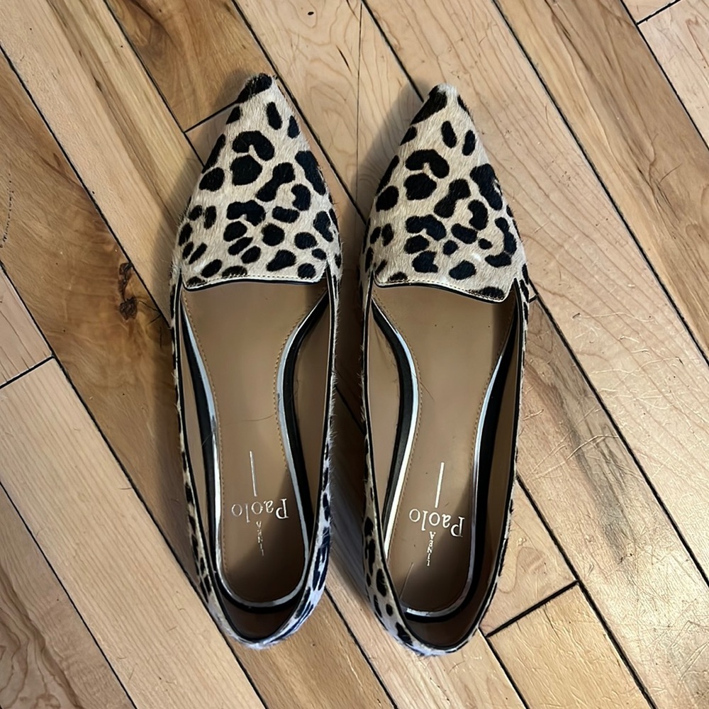Paolo Calf Hair leopard print flats